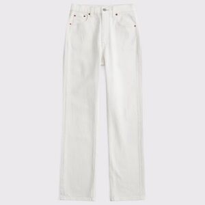 Abercrombie & Fitch White Straight Leg Jeans